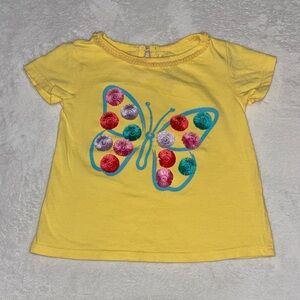 (3 for $10) George Yellow Butterfly Kids Shirt short sleeve